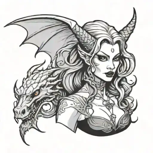 Vampire Woman Witch Dragon