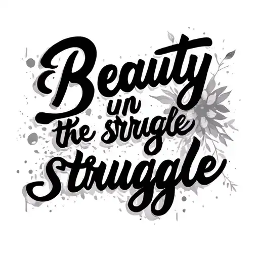 Beauty In The Struggle Written As Words With An Amazing Jesus Background On Best Part Of Body