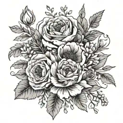 Seltember Birth Flower Bouquet