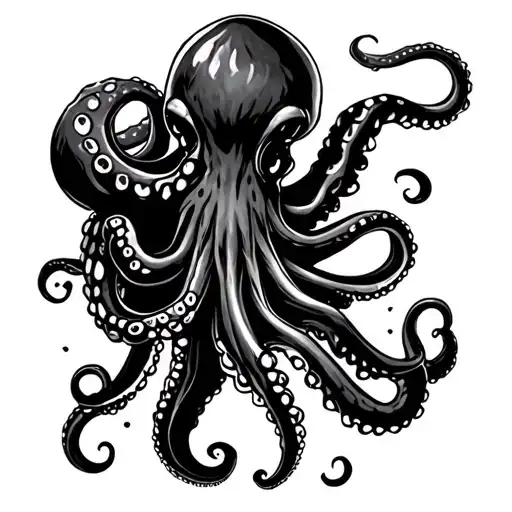 Octopus Wrapped Around Leg