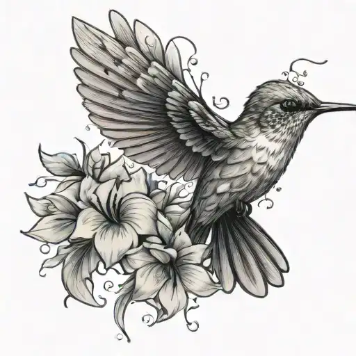 Hummingbird Flying