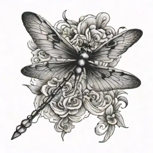 Metal Dragonfly Flying