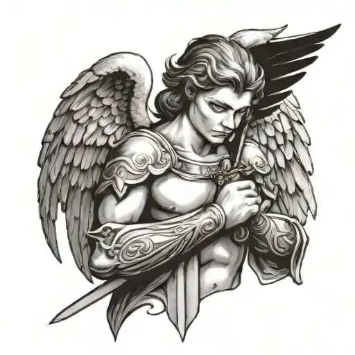 Angel Holding A Sword