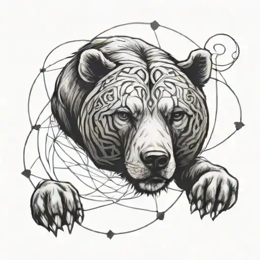Ursa Major Constellation Intertwined With Celtic Knots
