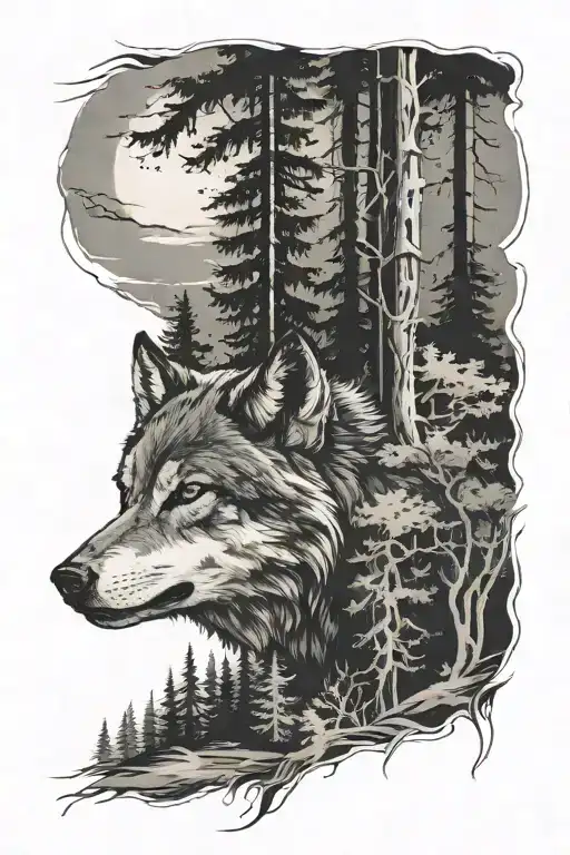 Wolf In The Forest