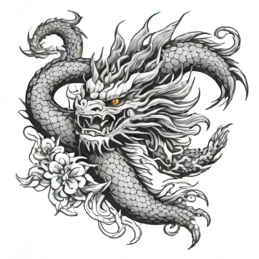Japanese Dragon Blackout Fore Arm