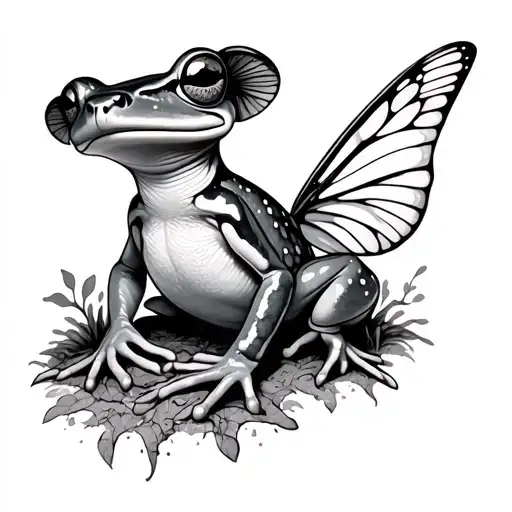 Fairy Frog With Mushroom