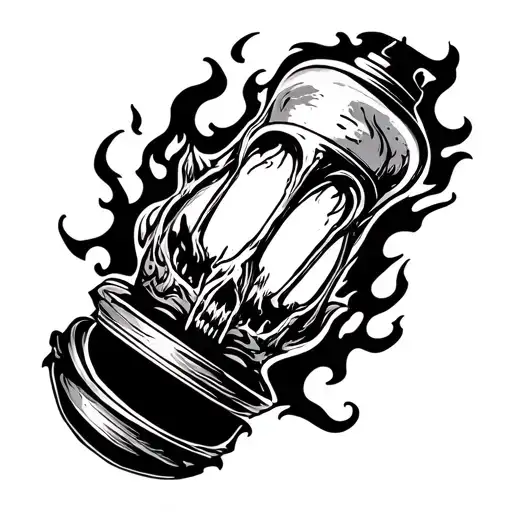 Vintage Lanturn Burning Uncontrollably