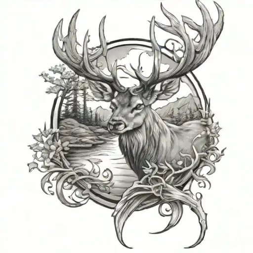 Thirsty Deer And Streams