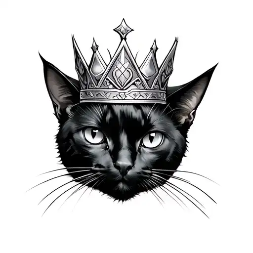 Black Cat With Marvel Loki Crown