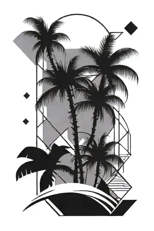 Palm Tree Geometric Design Incorporating
