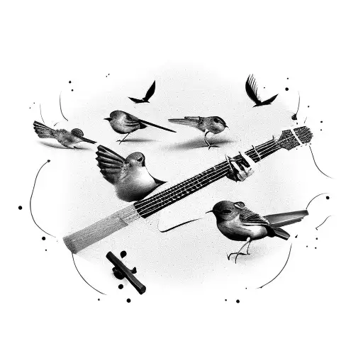 Birds Comming Out Of Acoustic Guitar