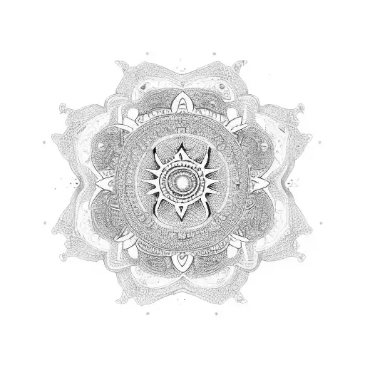 An Intricate Mandala Design Incorporating Elements Of Nature