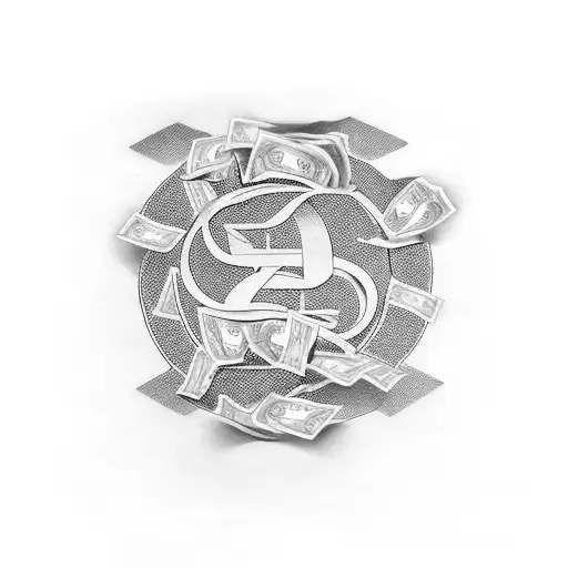 Cash Tattoo That Says Cash Money