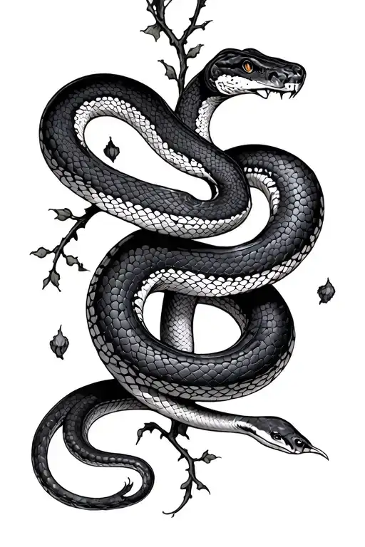 Vine With Stuff All Around It A Snake