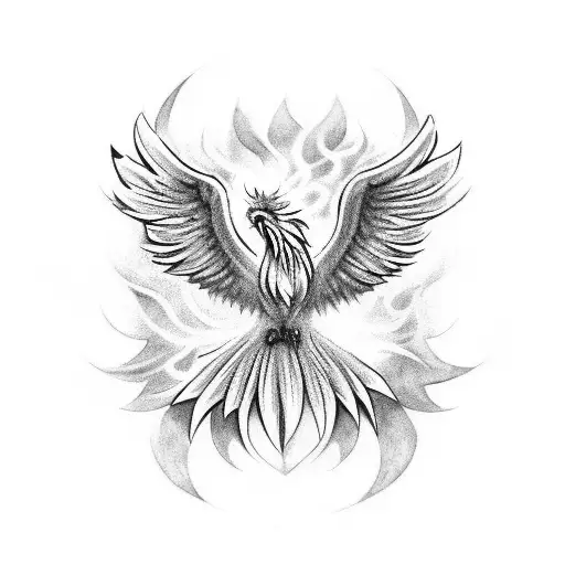 A Phoenix Rising From A Football