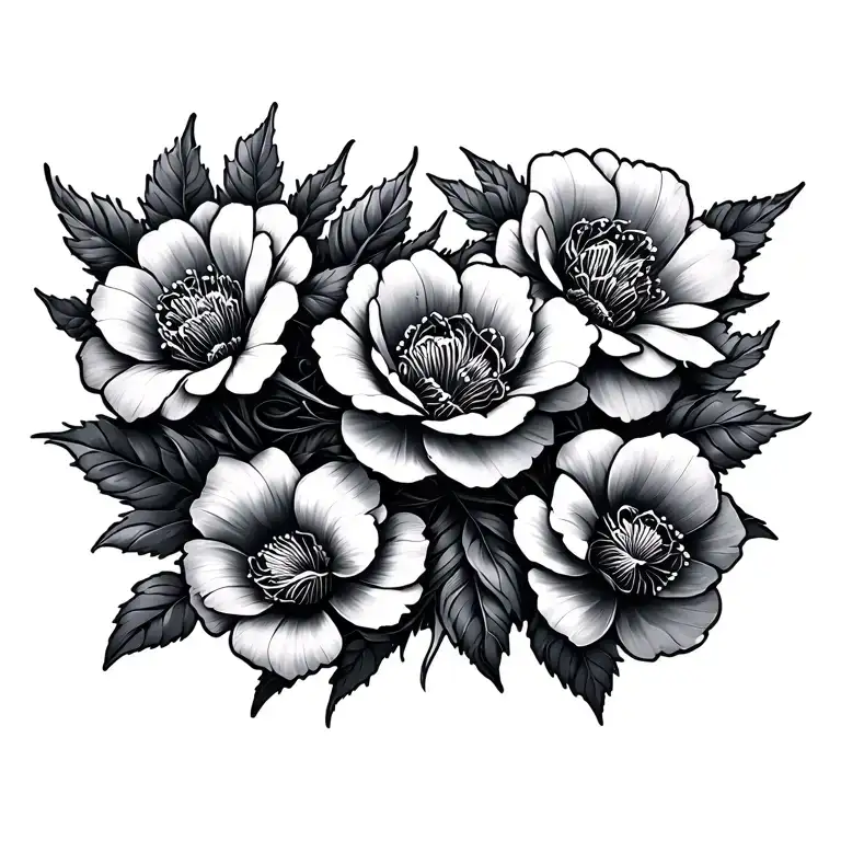 Bob Wire And Flowers Intertwined