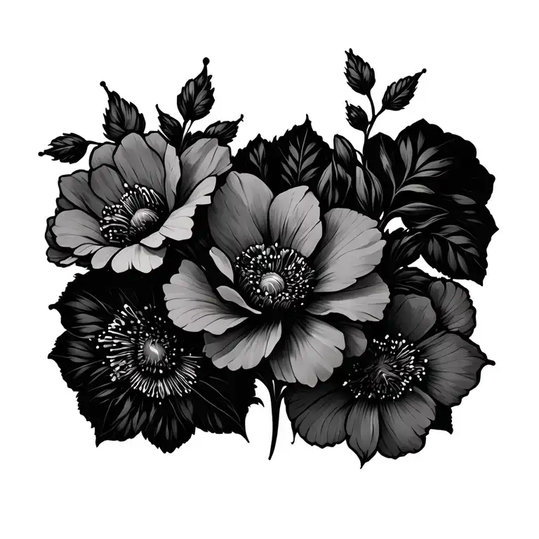 Bob Wire And Flowers Intertwined