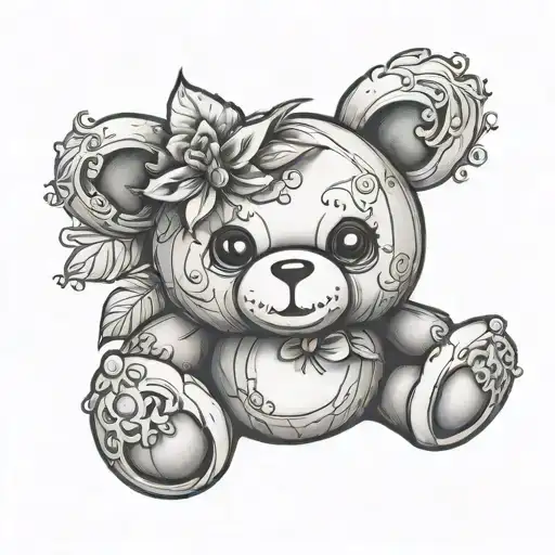 Delicate Teddy Bear With Pumpkin