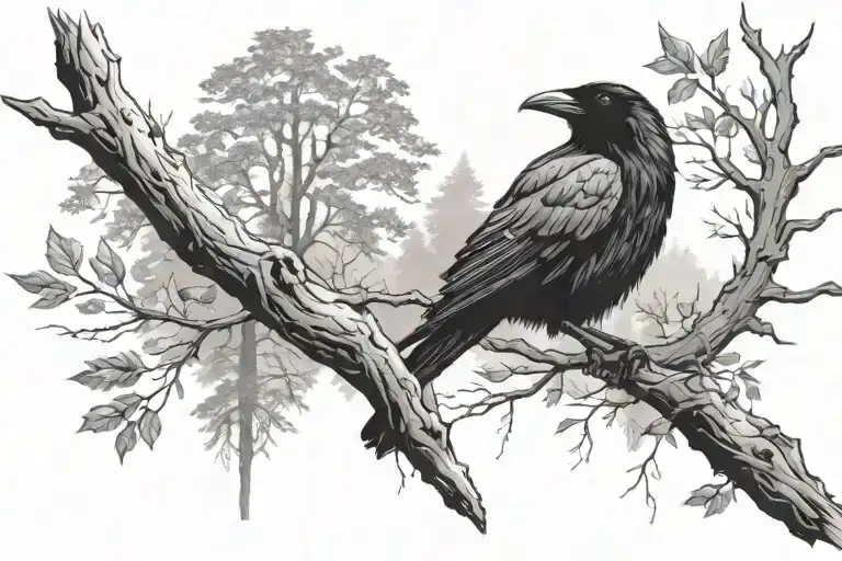 Raven In Forrest