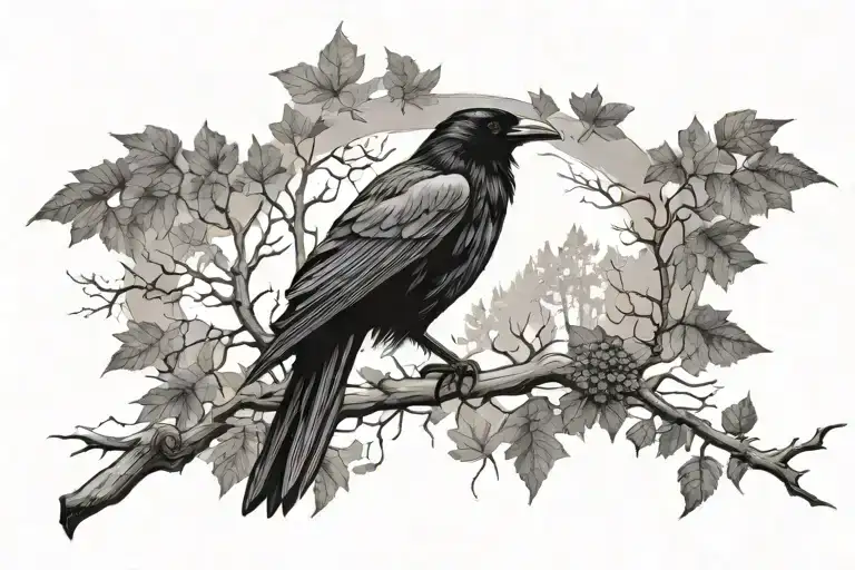 Raven In Forrest