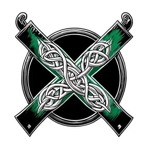 Celtic Fc Scotland Saltire Irish Tricolor