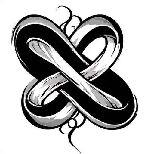 Infinity Symbol Intertwined Within Brittany97breanna99hannah03hunter03daniel04 To Go Around Wrist