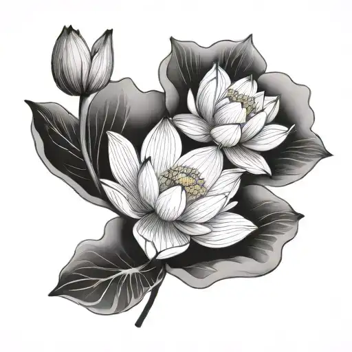 Lotus Flowers Blooming