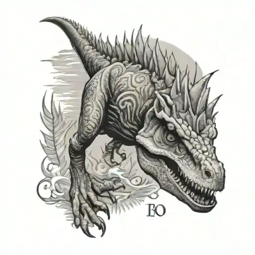 Dinosaur With Roman Numeral Birthdate