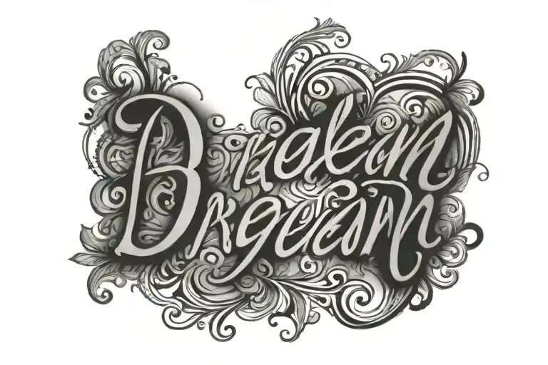 Just The Word Dream With Pretty Cursive Letters