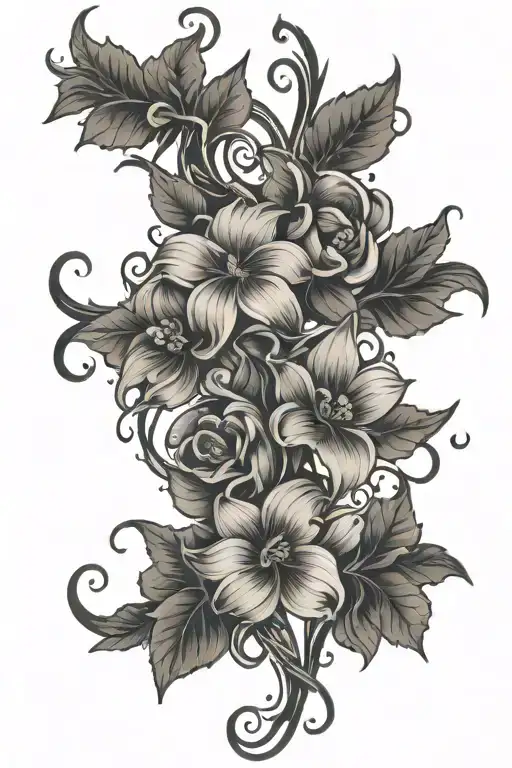 Vine Of Flowers Intertwined