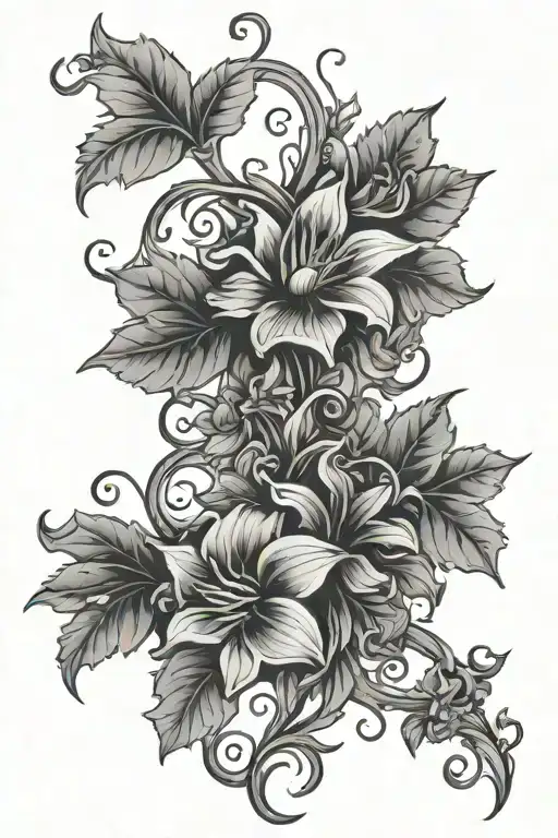 Vine Of Flowers Growing