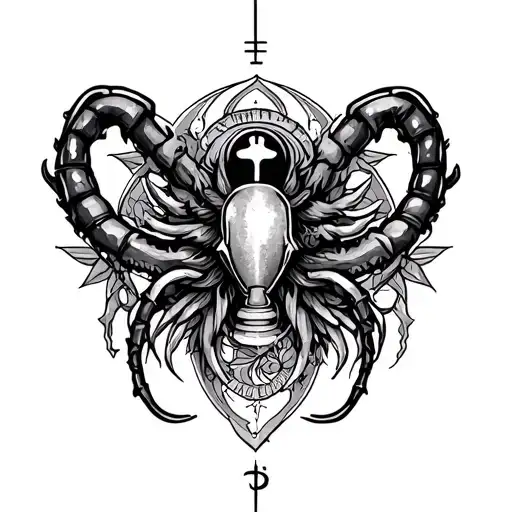 Gemini Cancer Zodiac Tattoo Design