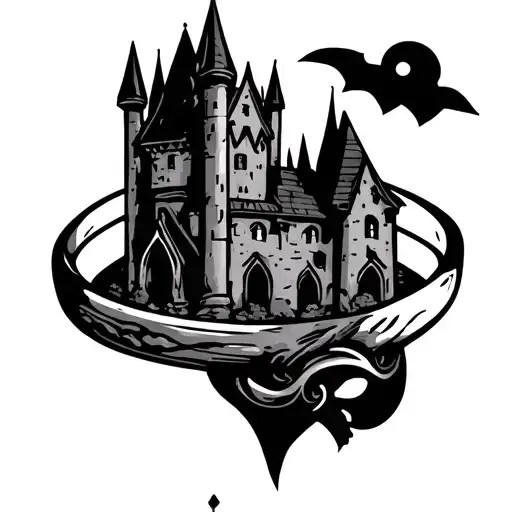 Woodcut Elden Ring Gothic Castle