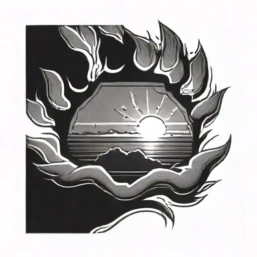 Paw Print Under Sun Rising