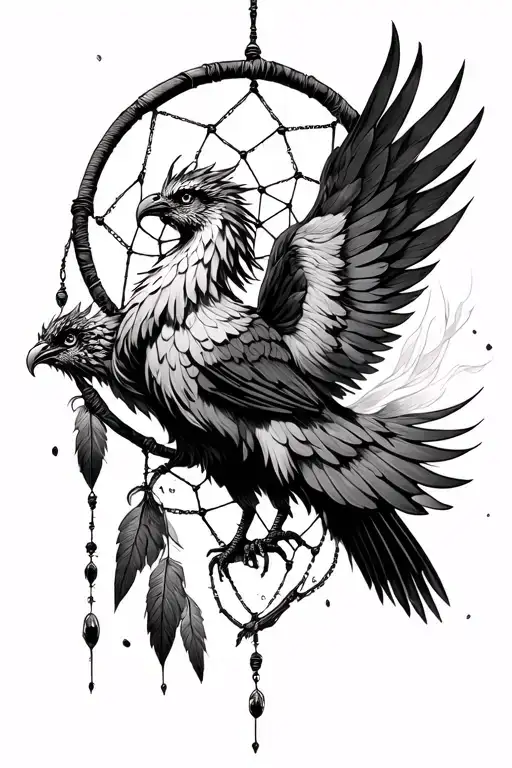 Phoenix Breaking Through Dream Catcher And Overcoming Battles That Should've Broke It's Spirit