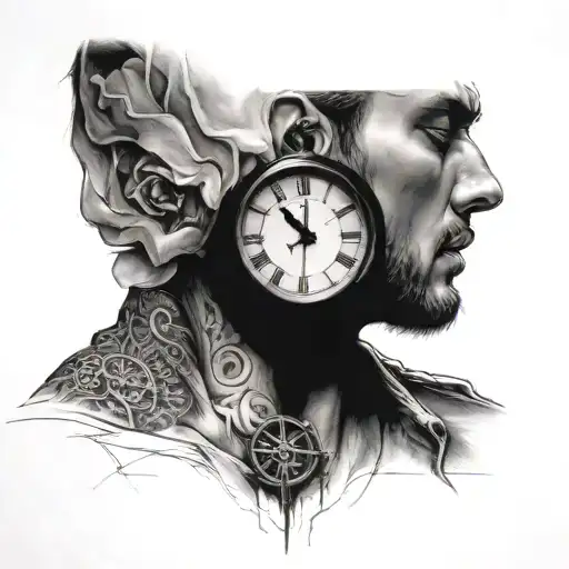 Man Looking At The Clock