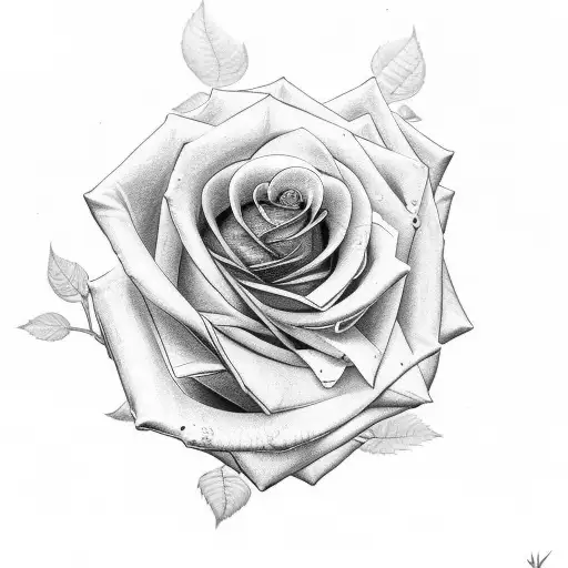 Rose With Stem Thats Dead On One Side And Alive On The Other