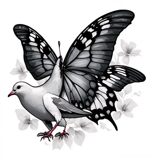 Dove And Butterfly
