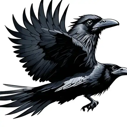 Raven Flying