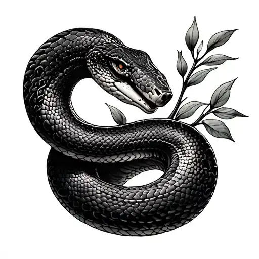 Garden Of Eden With A Snake