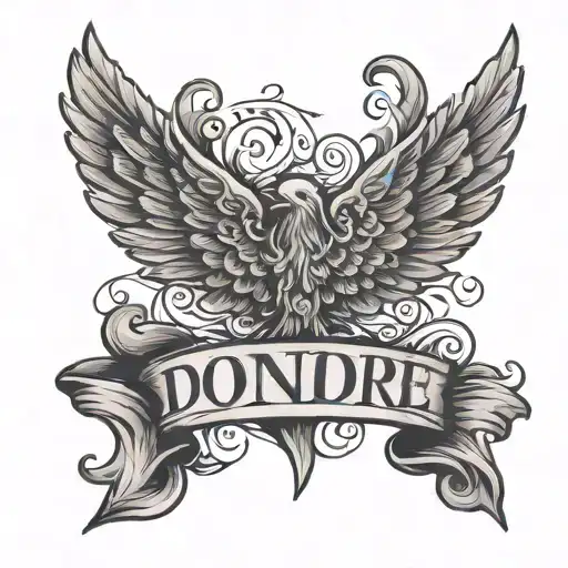 Word D'ondre With Wings Spread