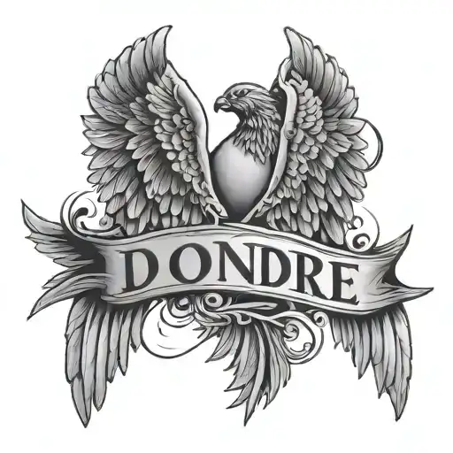 Word D'ondre With Wings Behind It