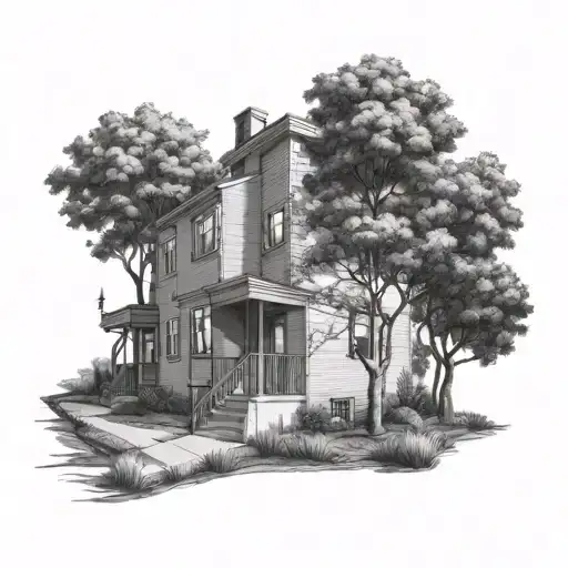 Townhome Apartments With An Oak Tree
