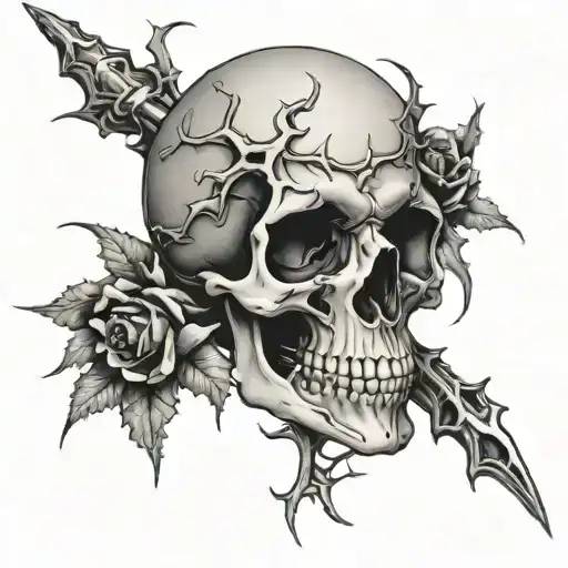Skull And Thorns Wrapped