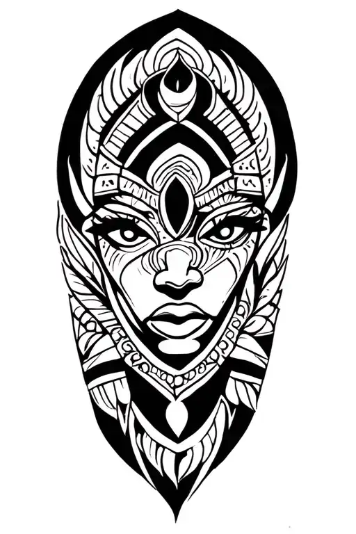 African Tribal Tattoo Design