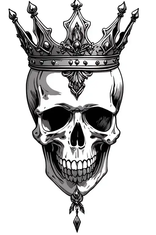 Skull Wearing A Crown