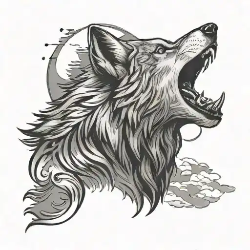 Wolf Howling At The Moon