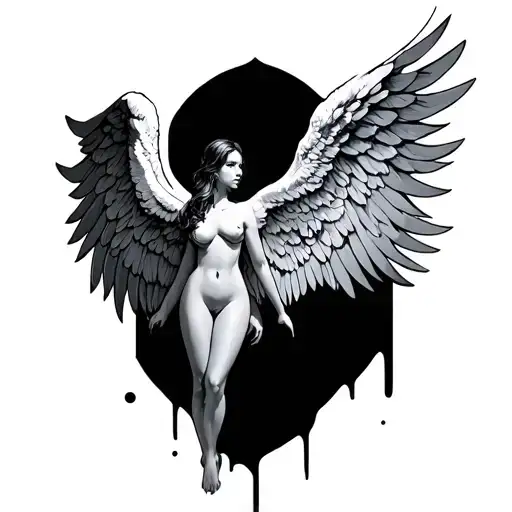 Fallen Angel Wings Spread