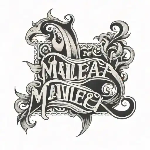 Lettering Tattoo Malea